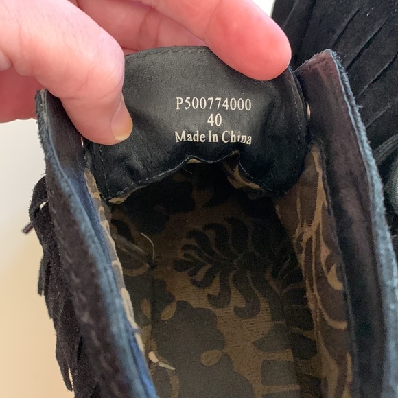 Fly black suede fringe wedge boots - Picture 8 of 8